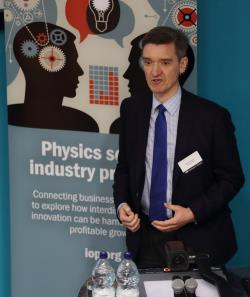 Martin Whitworth speaking at Institute of Physics conference