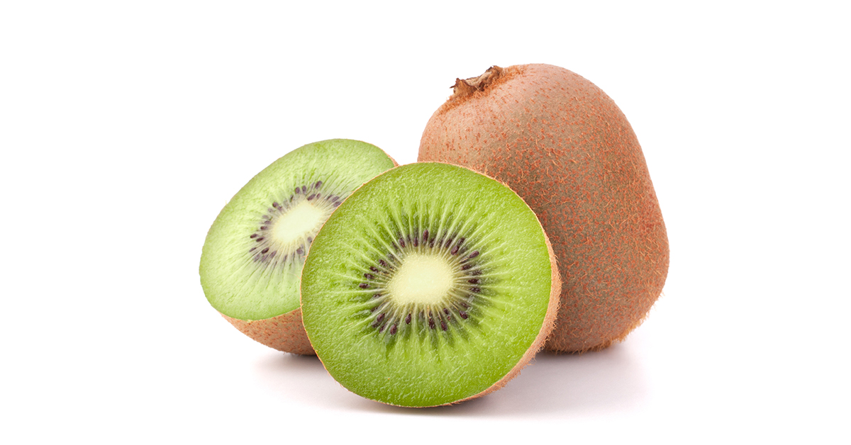 Kiwifruit sliced in half